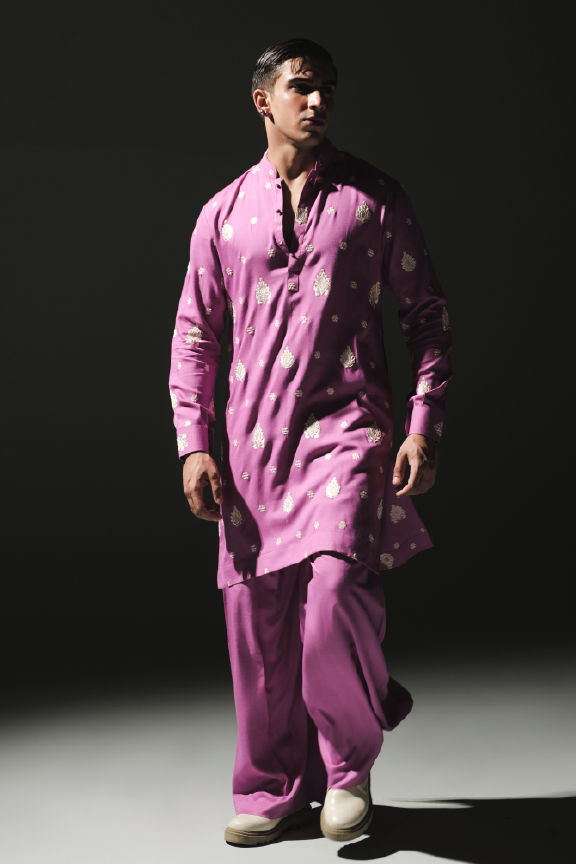 TSL - Lilac Embroidered Kurta Pajama