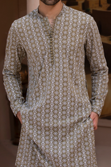 RHN - Slate Green Embroidered Kurta Pajama
