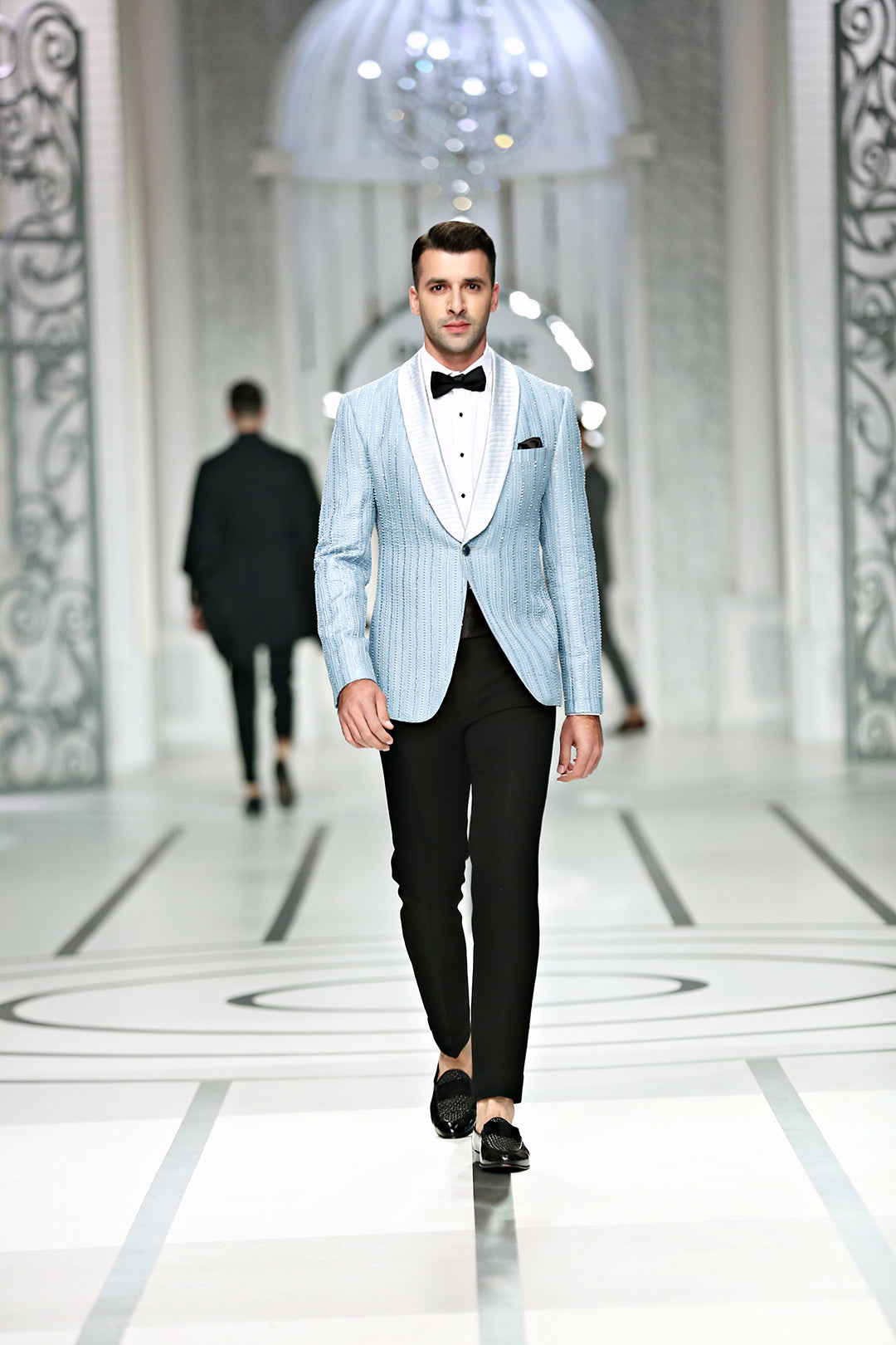 Hand Work Embellished Tuxedo Suit