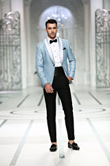 Hand Work Embellished Tuxedo Suit