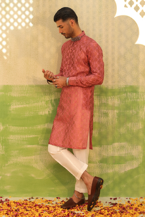 Mayassar - Rose Pink Kurta Pajama
