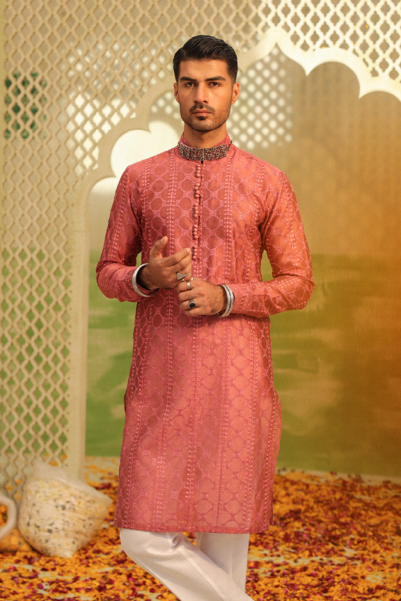 Mayassar - Rose Pink Kurta Pajama