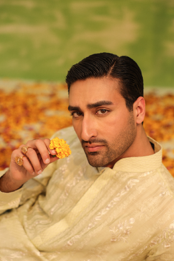 Mayassar - Sunny Lime Kurta Pajama