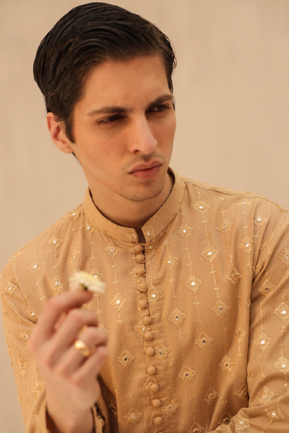 Mayassar - Canary Gold Kurta Pajama