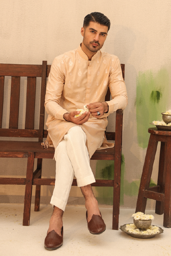 Mayassar - Bare Beige Kurta Pajama
