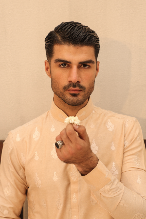 Mayassar - Bare Beige Kurta Pajama