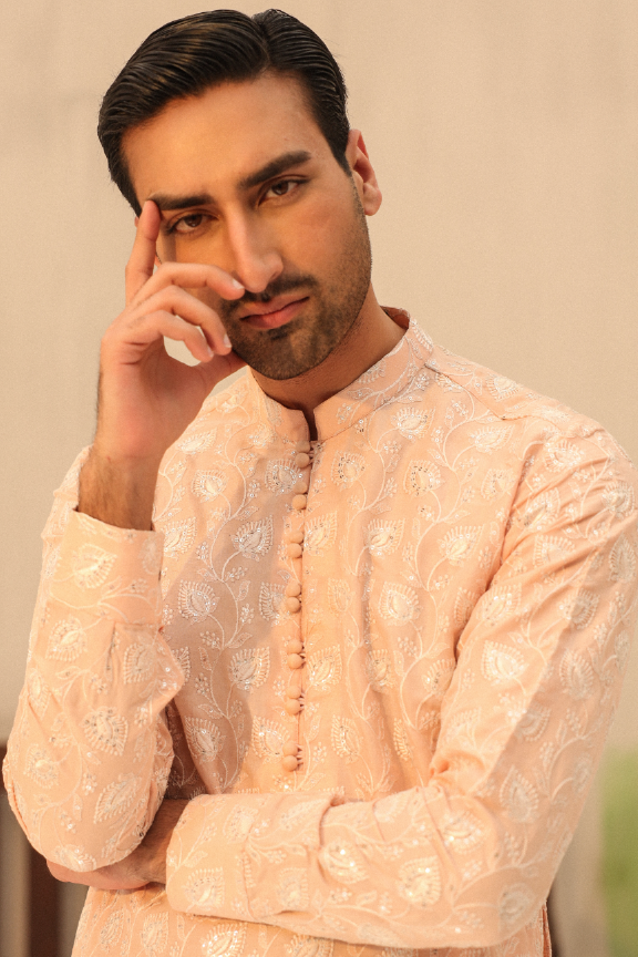 Mayassar - Pale Pink Kurta Pajama