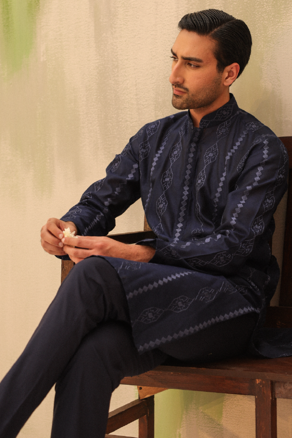 Mayassar - Yankees Blue Kurta Pajama