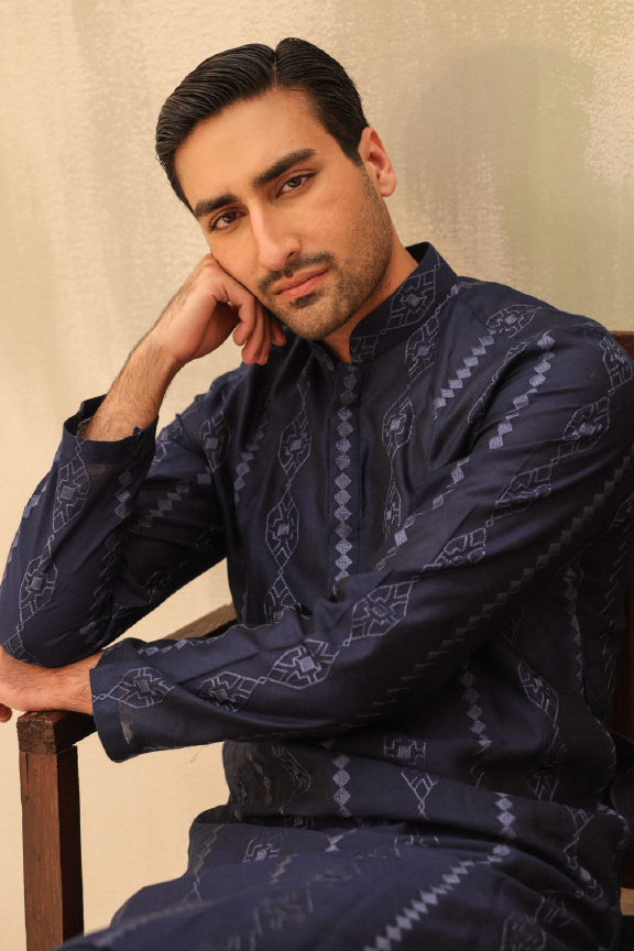 Mayassar - Yankees Blue Kurta Pajama
