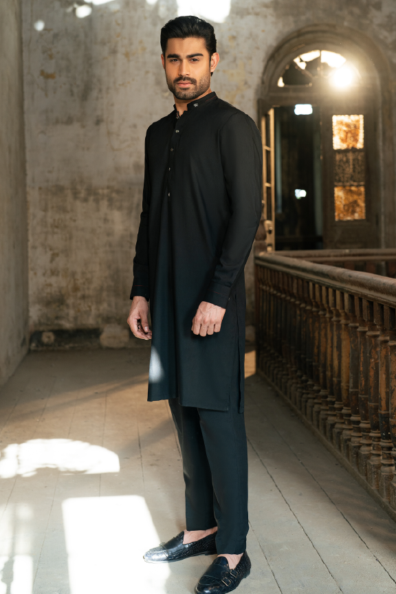 Nisbat - Black Kurta Pajama