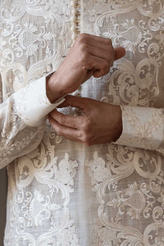 Nasheman - Off White Karandi