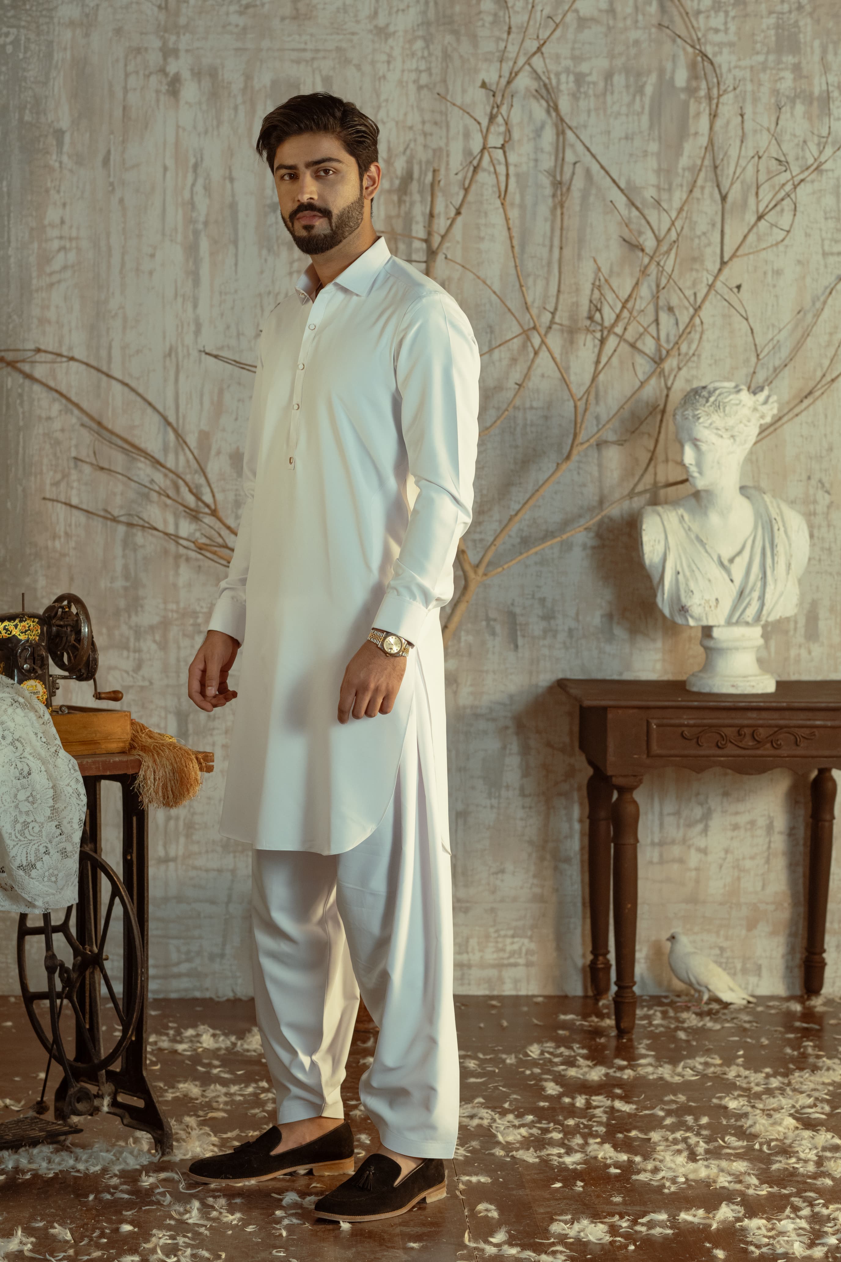 Bahisht - White Kurta pajama