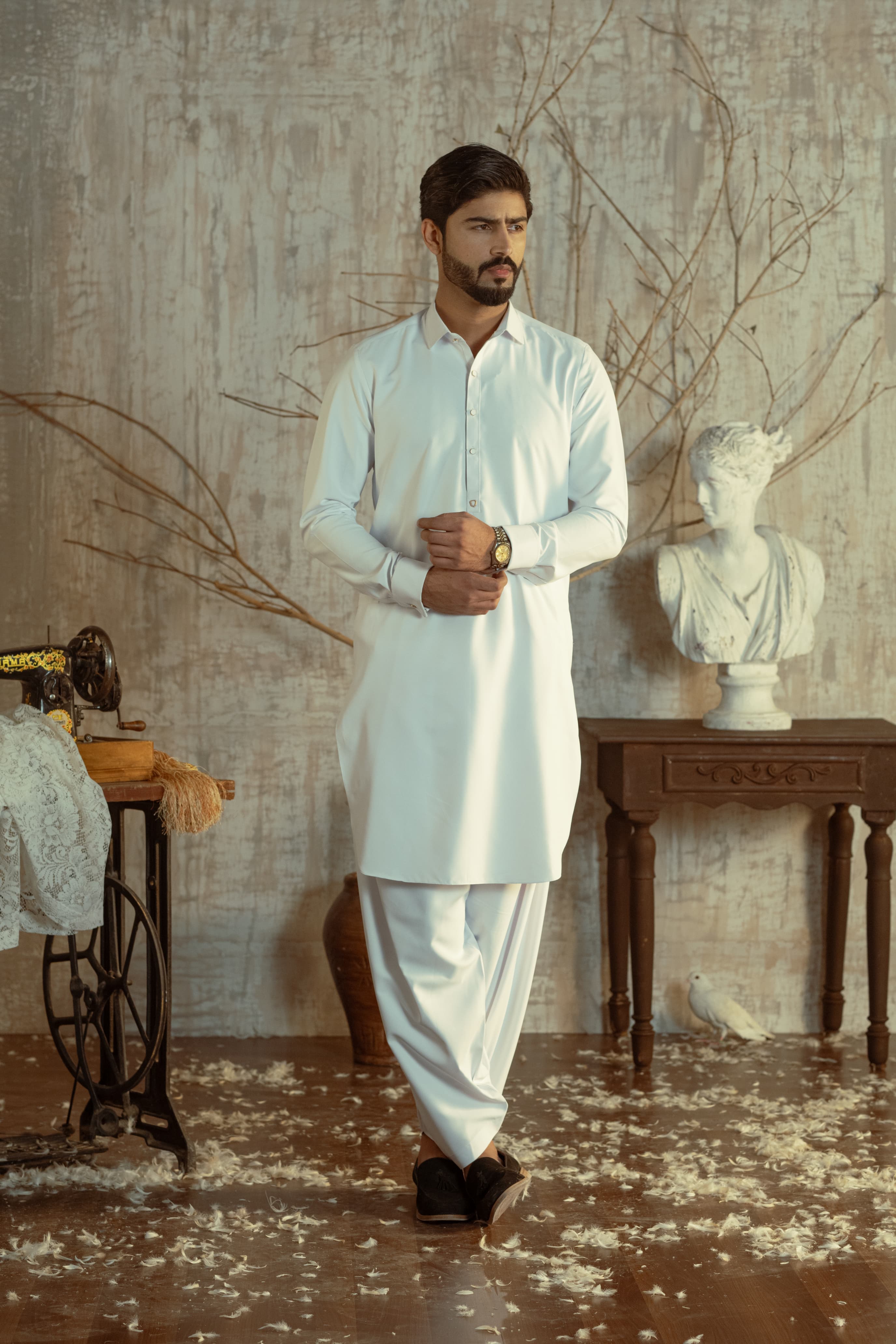Bahisht - White Kurta pajama