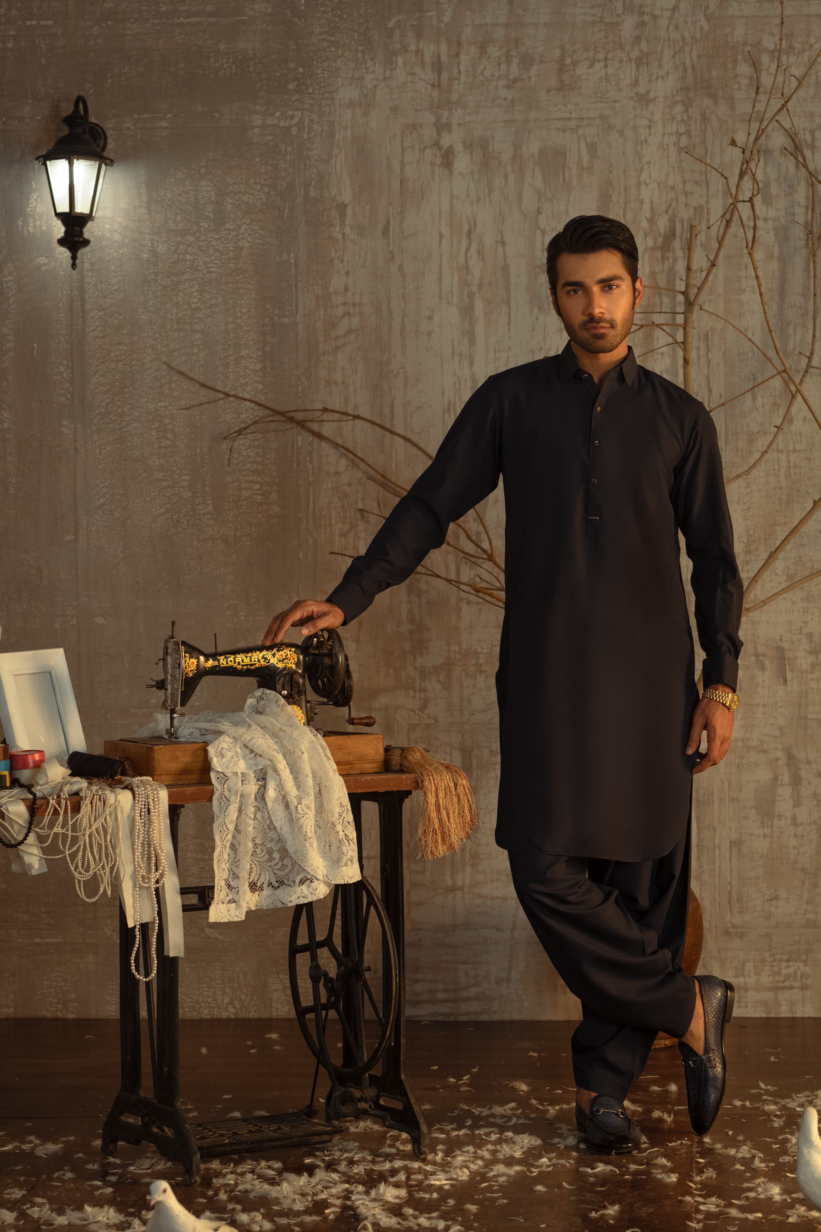 Bahisht - Navy Blue Kurta pajama