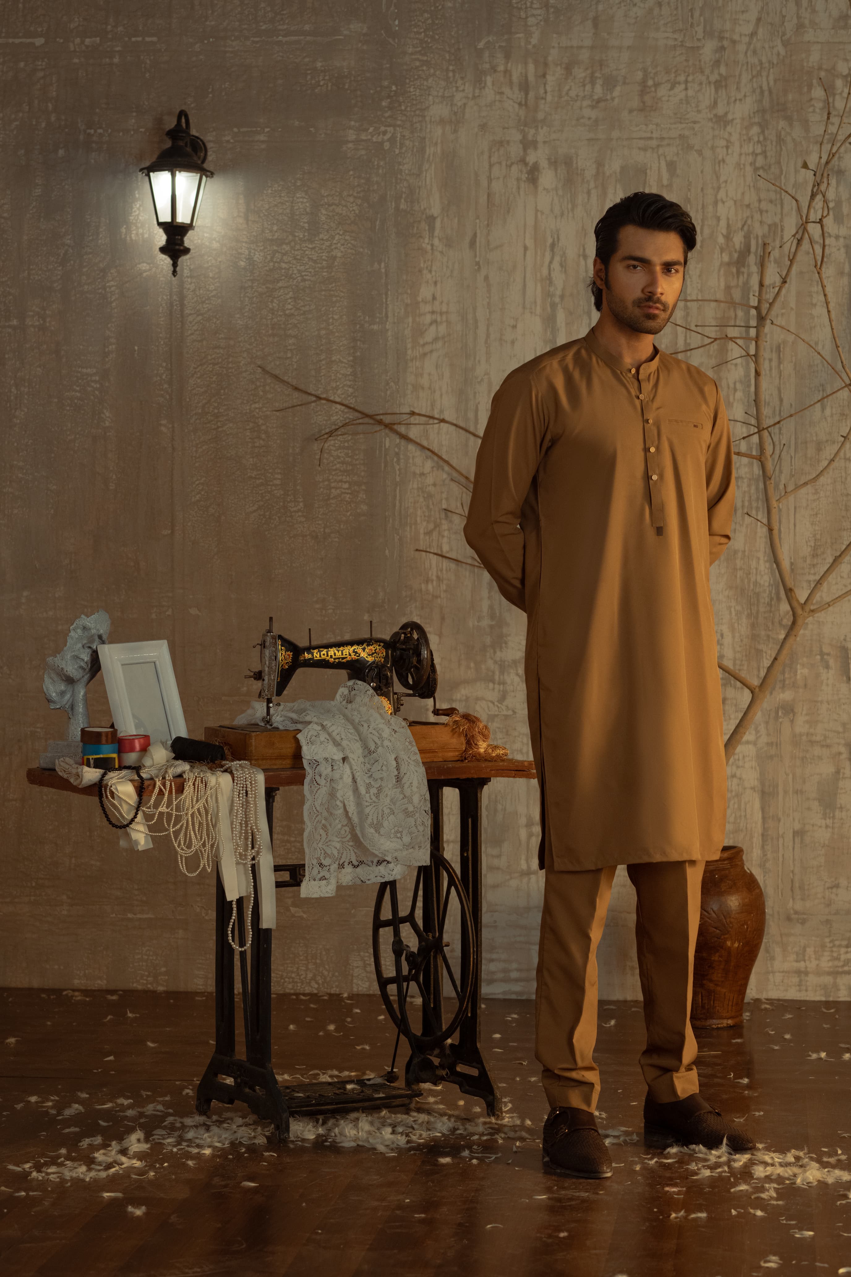 Bahisht - Brown Kurta pajama