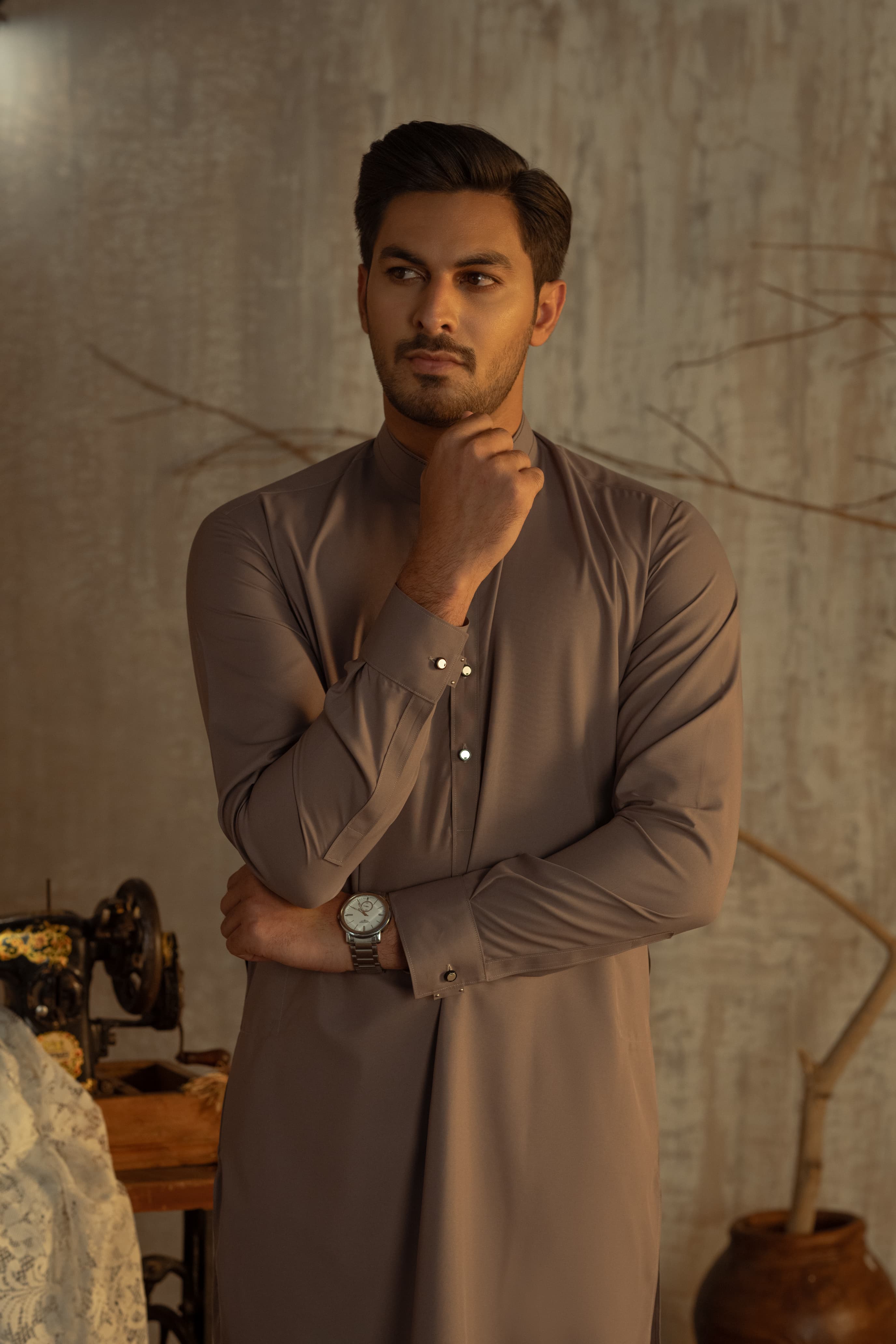 Bahisht - Anchor Gray Kurta pajama