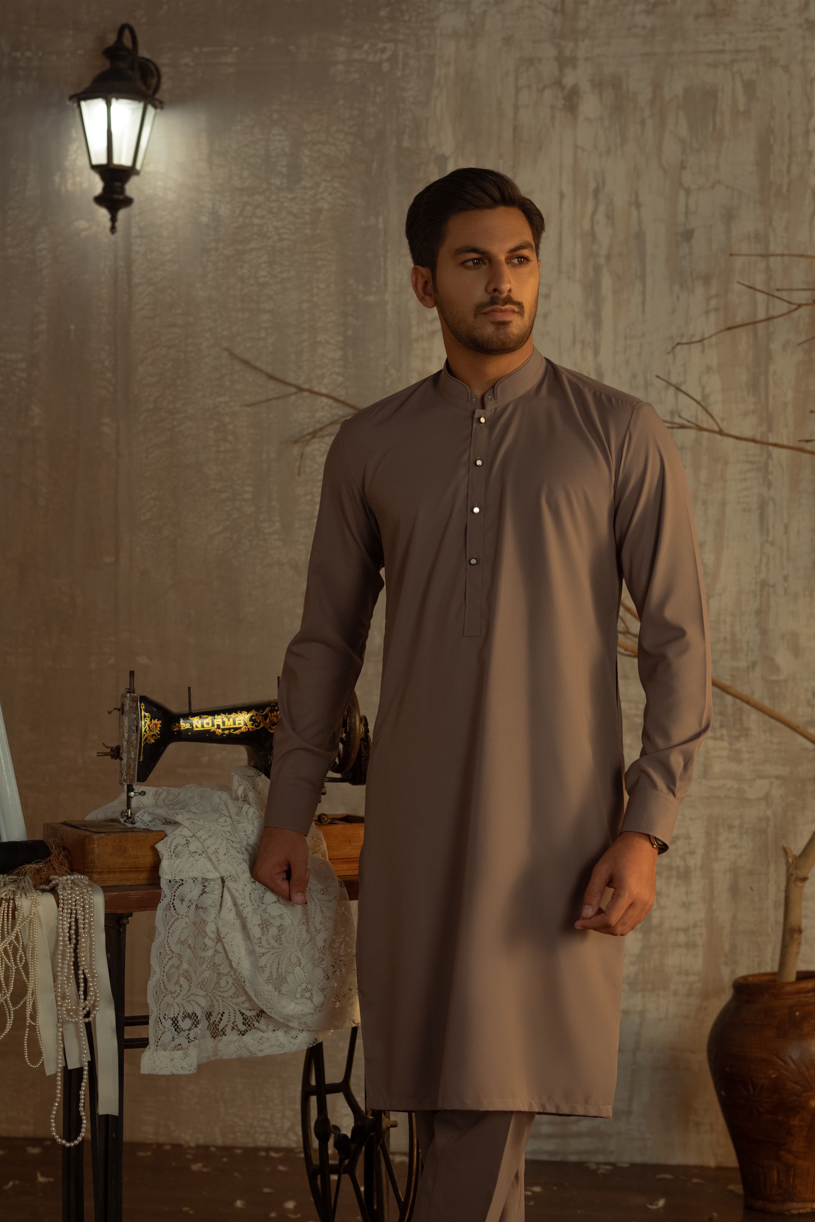 Bahisht - Anchor Gray Kurta pajama