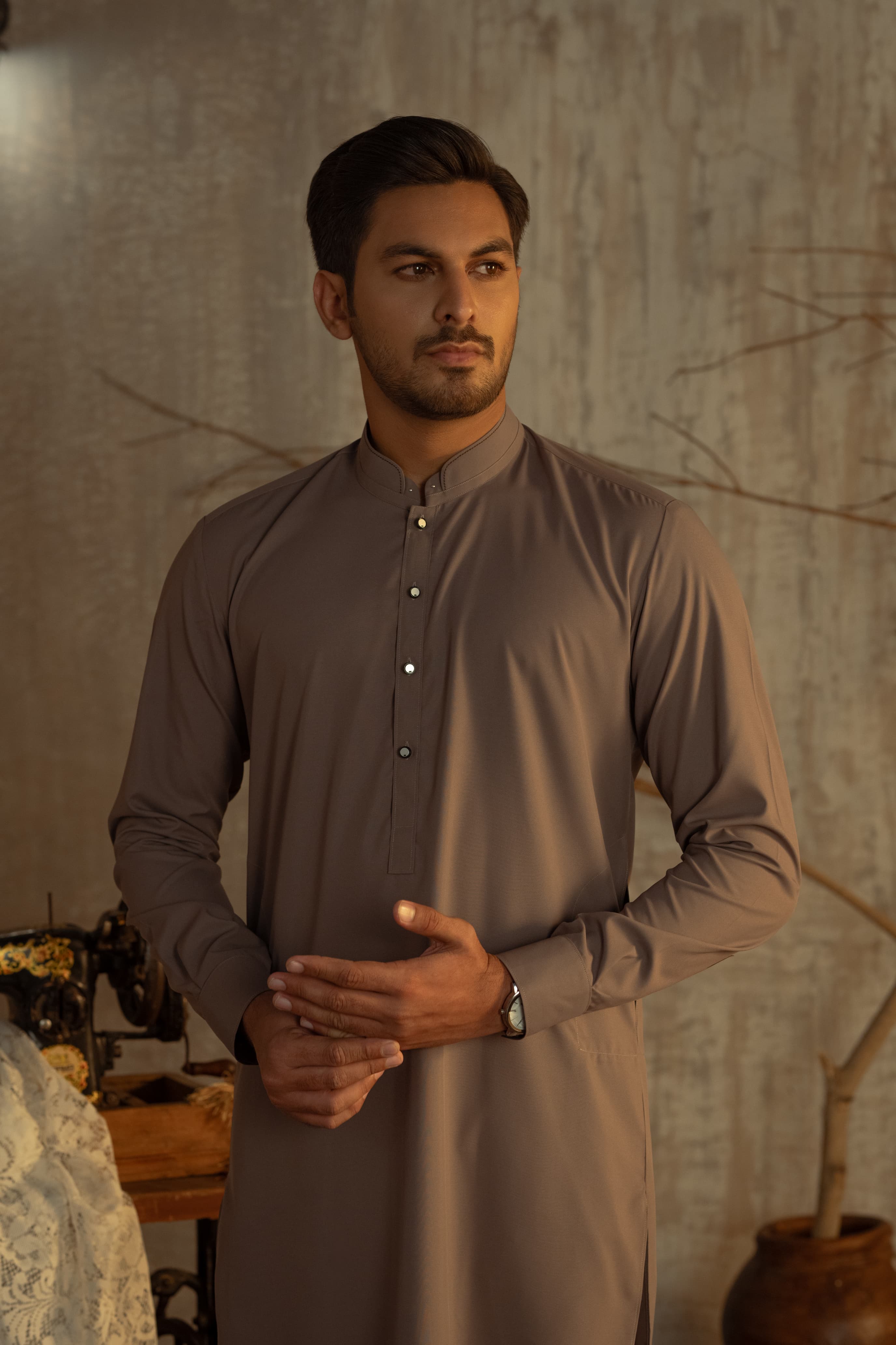 Bahisht - Anchor Gray Kurta pajama