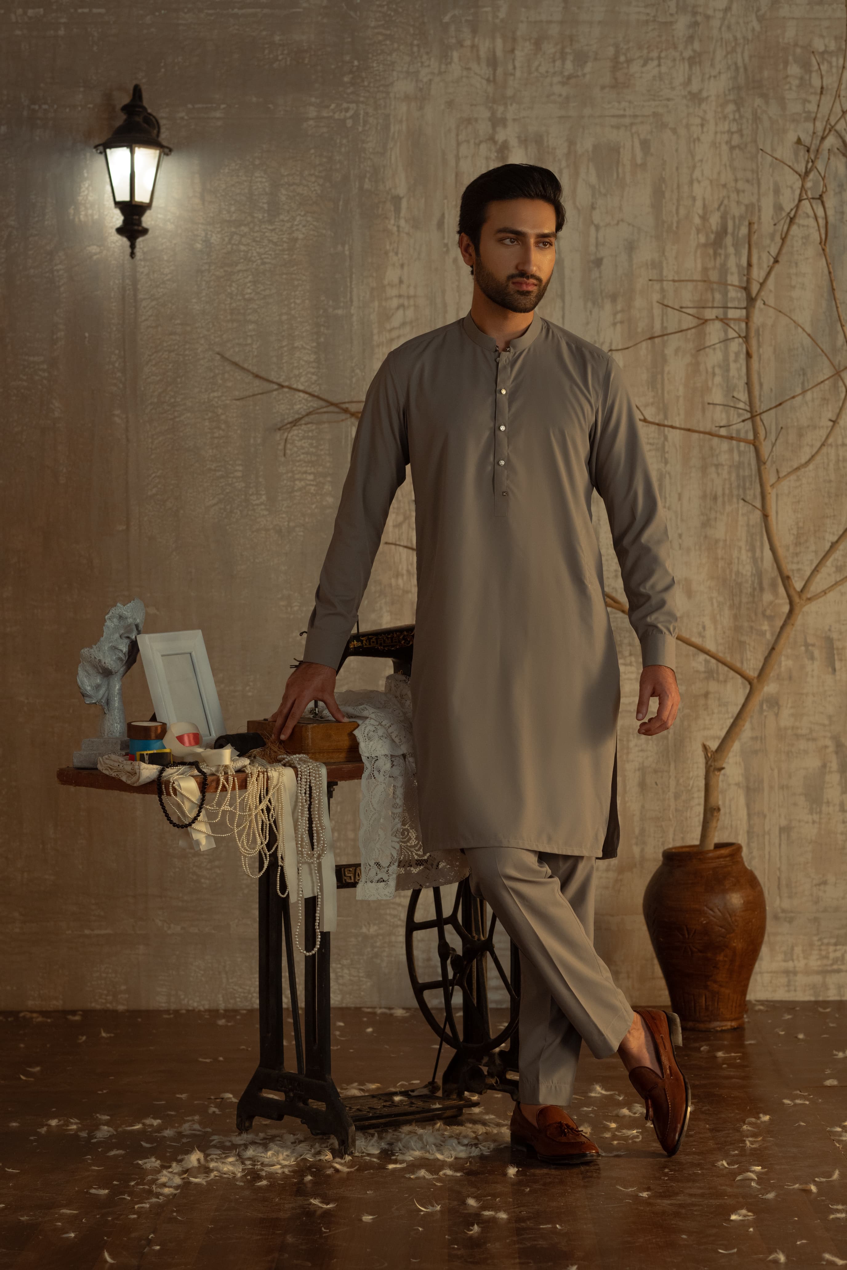 Bahisht - Gray Kurta pajama