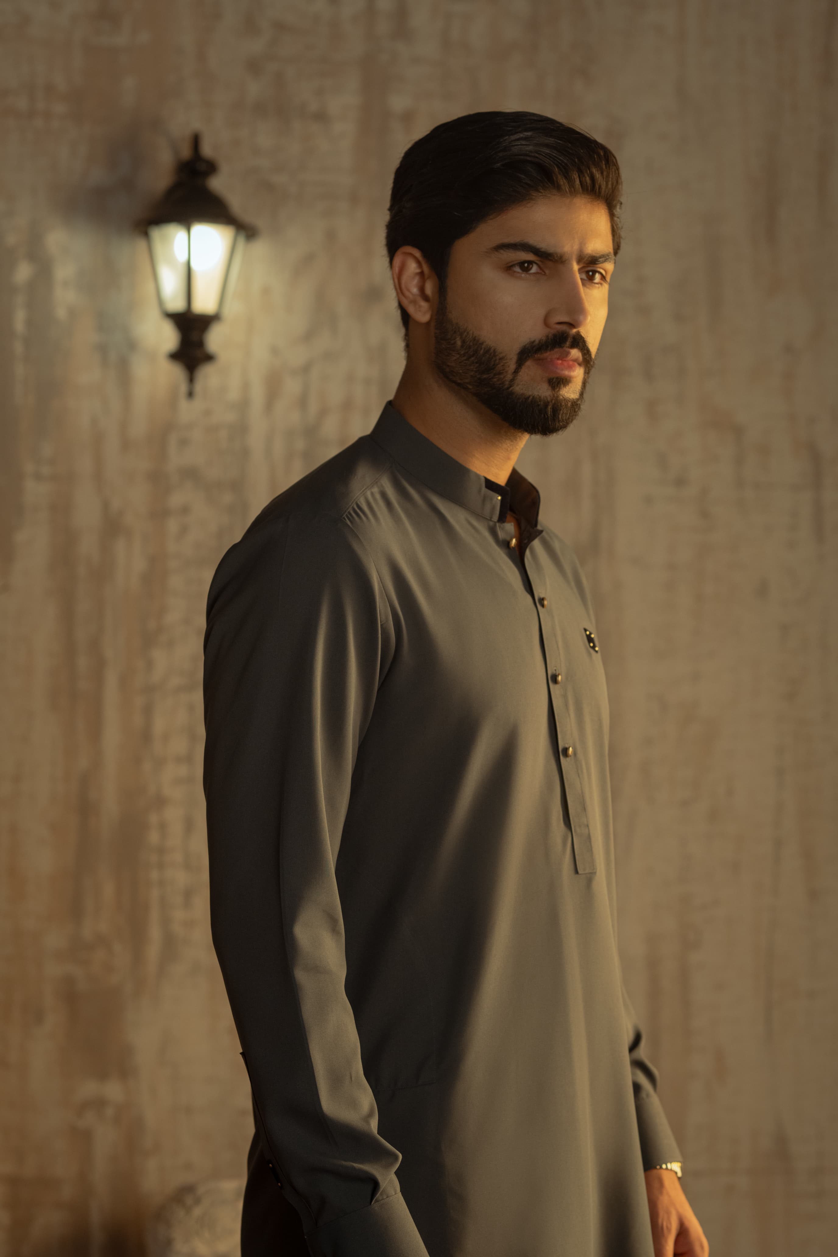 Bahisht - Charcoal Gray Kurta pajama