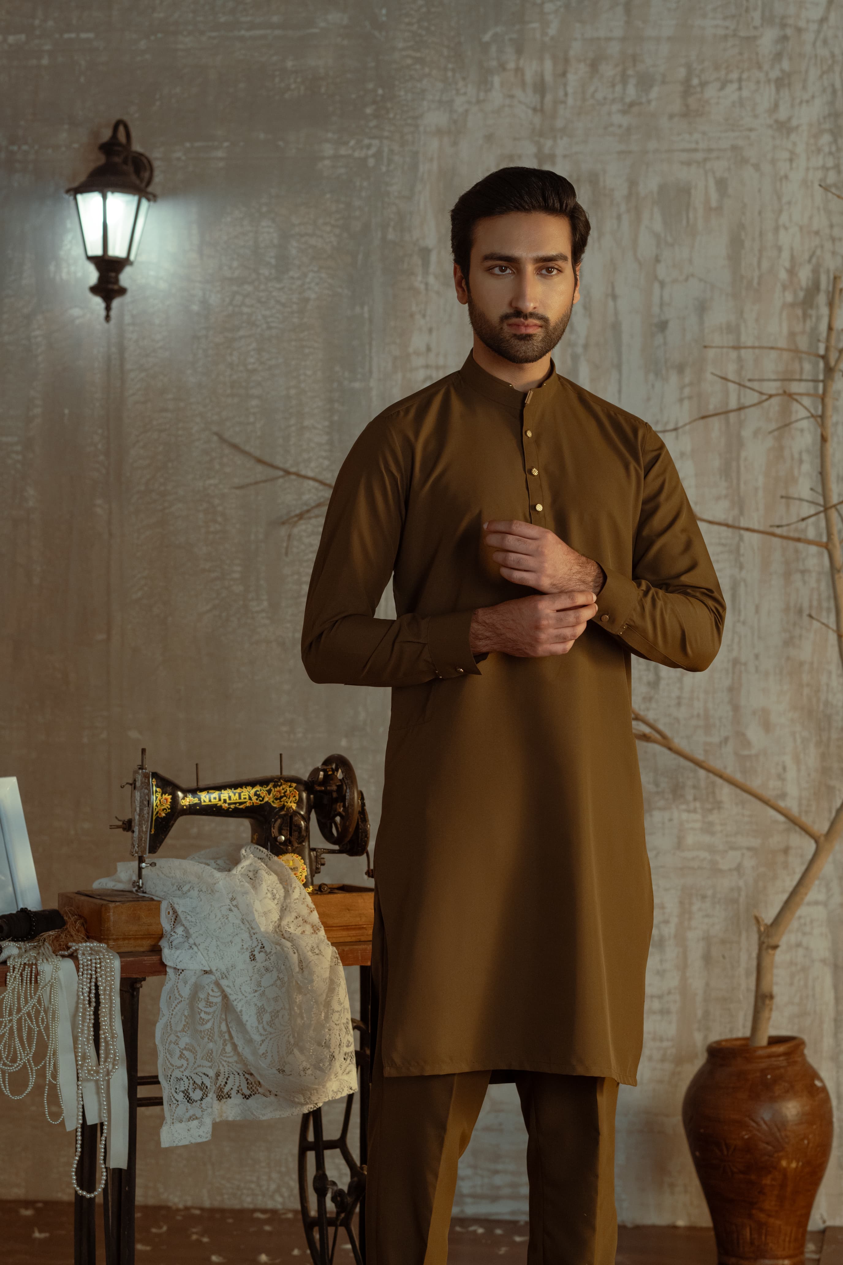 Bahisht - Peanut Brown Kurta pajama