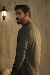 Bahisht - Charcoal Gray Kurta pajama