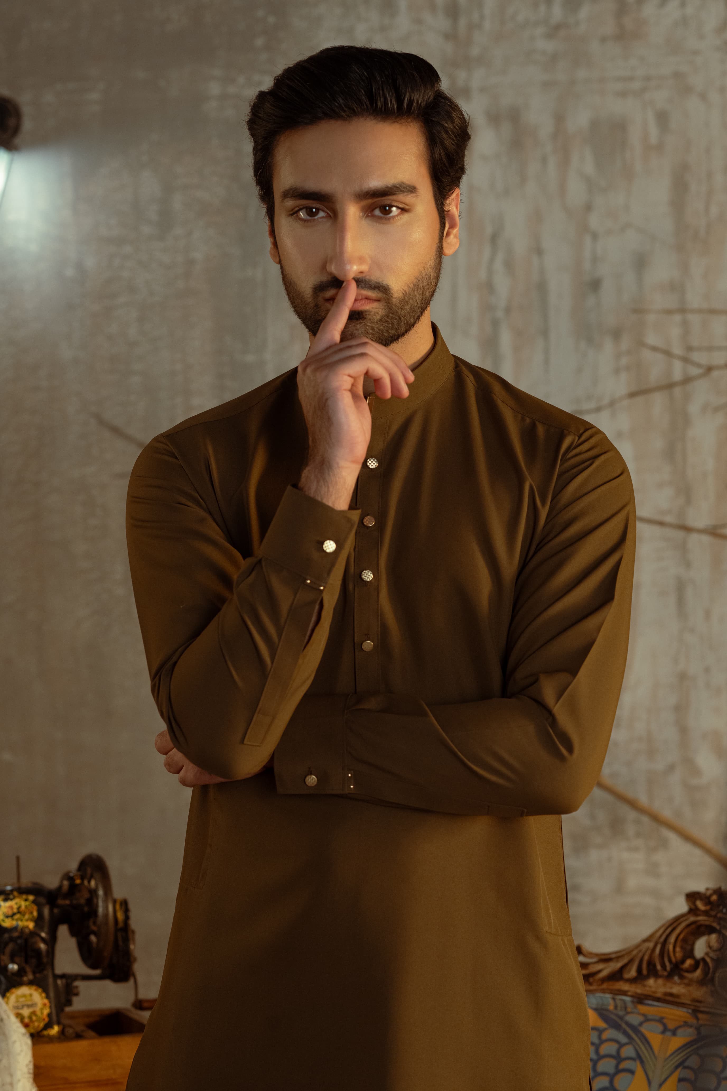 Bahisht - Peanut Brown Kurta pajama