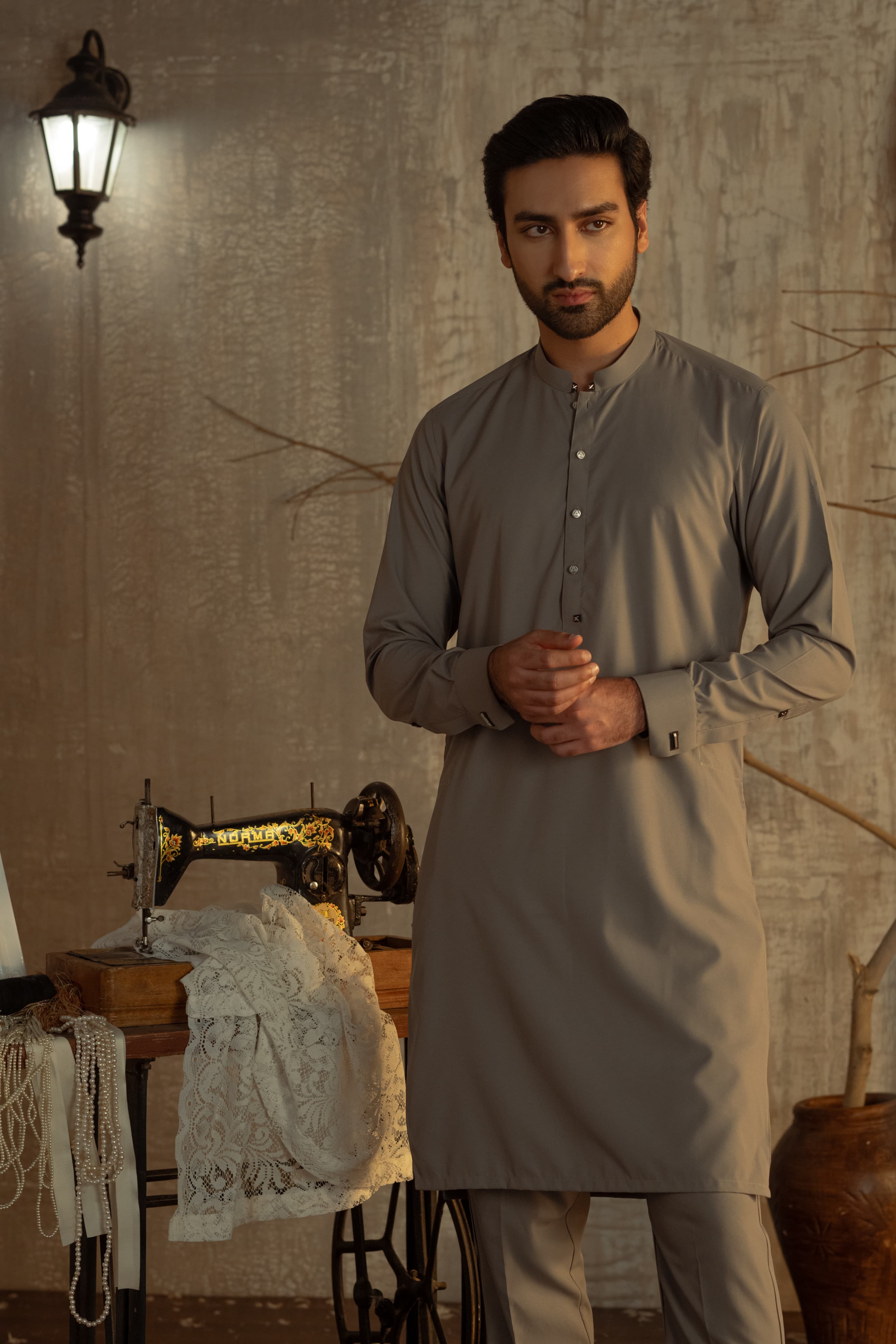Bahisht - Gray Kurta pajama