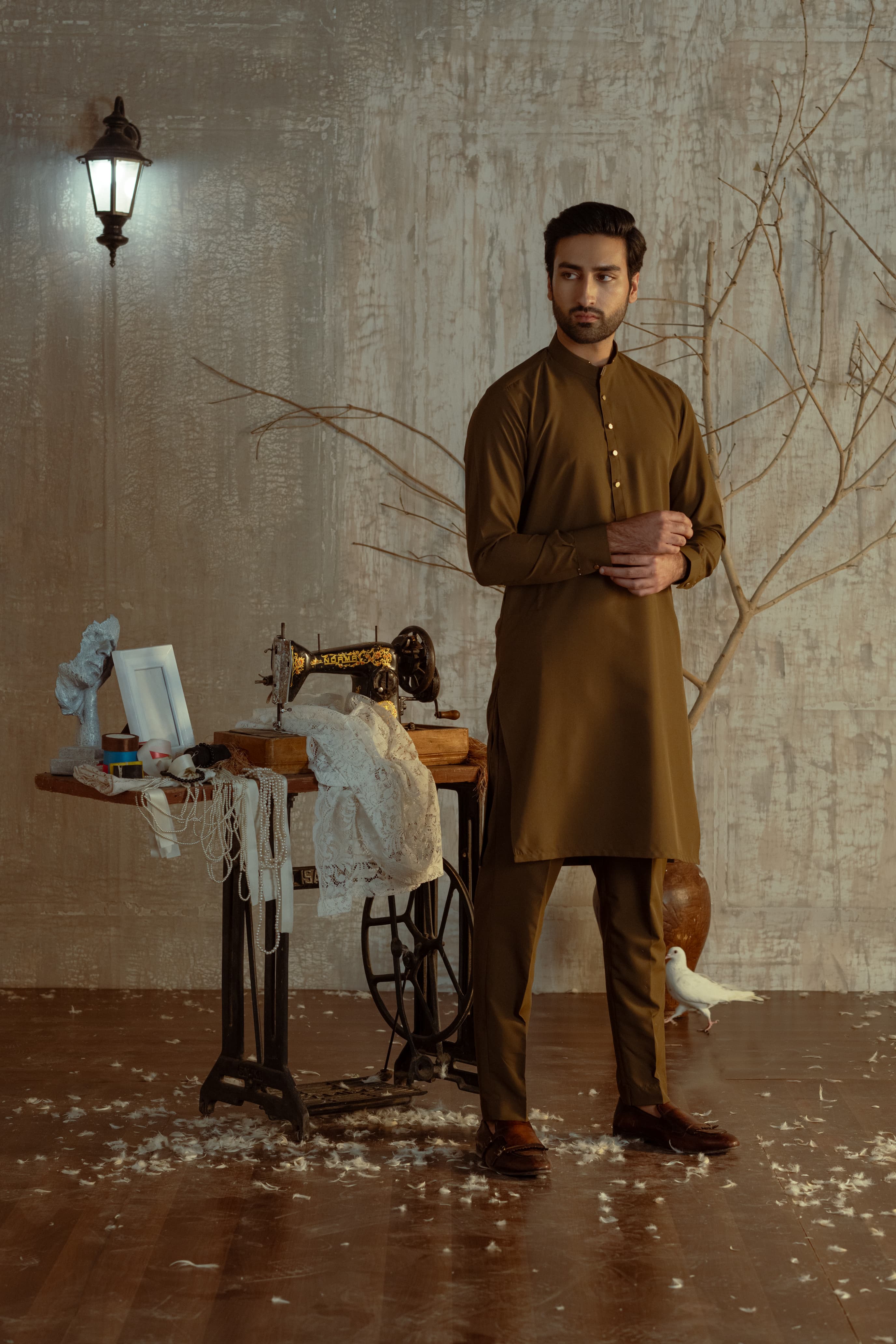 Bahisht - Peanut Brown Kurta pajama