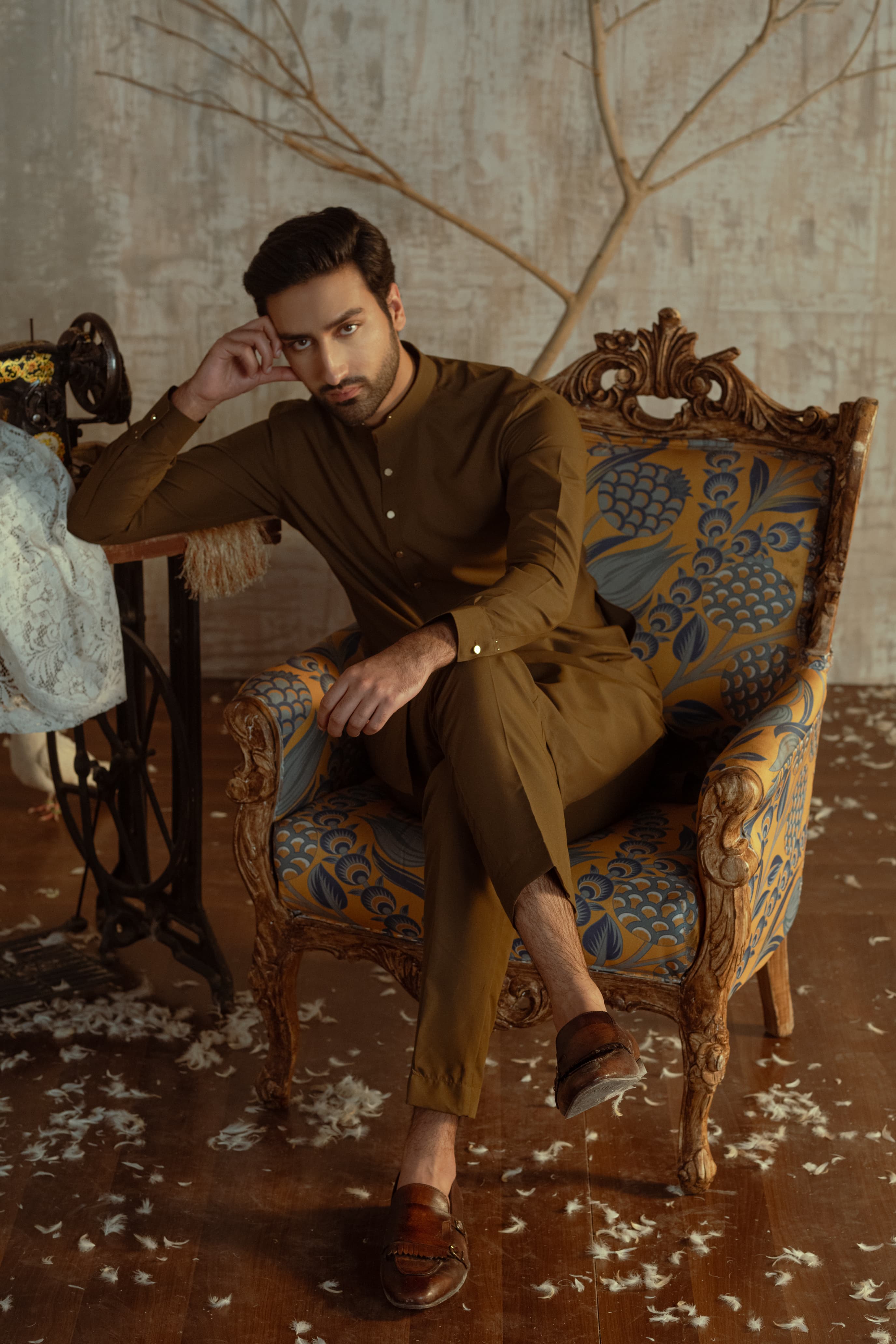 Bahisht - Peanut Brown Kurta pajama