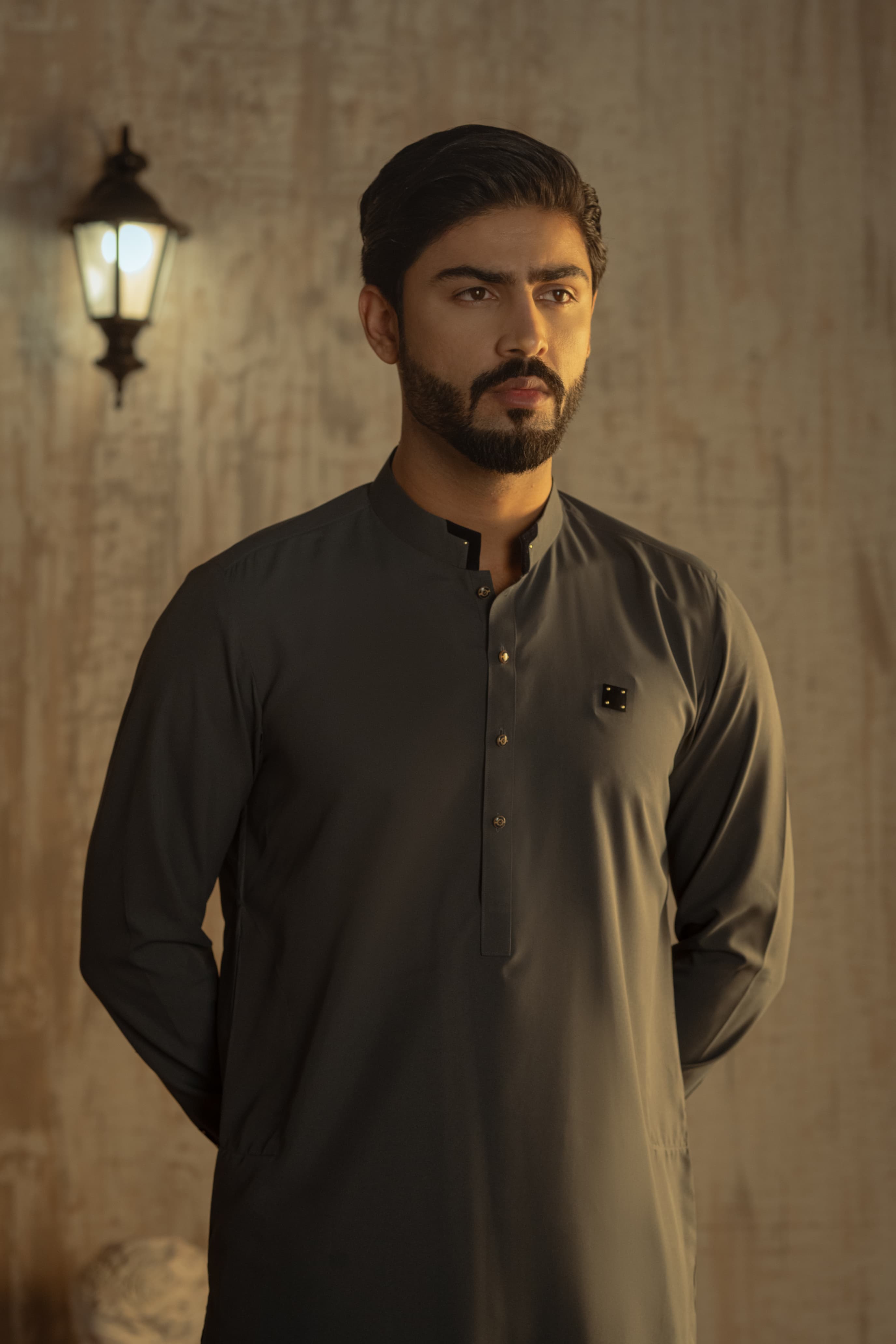 Bahisht - Charcoal Gray Kurta pajama