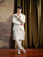 Musarrat - Cream Embroidered Kurta Pajama