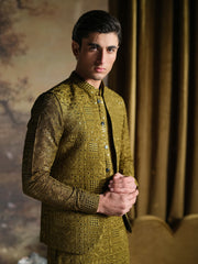 Musarrat - Green Embroidered Kurta Pajama
