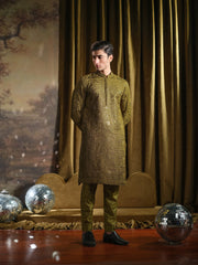 Musarrat - Green Embroidered Kurta Pajama