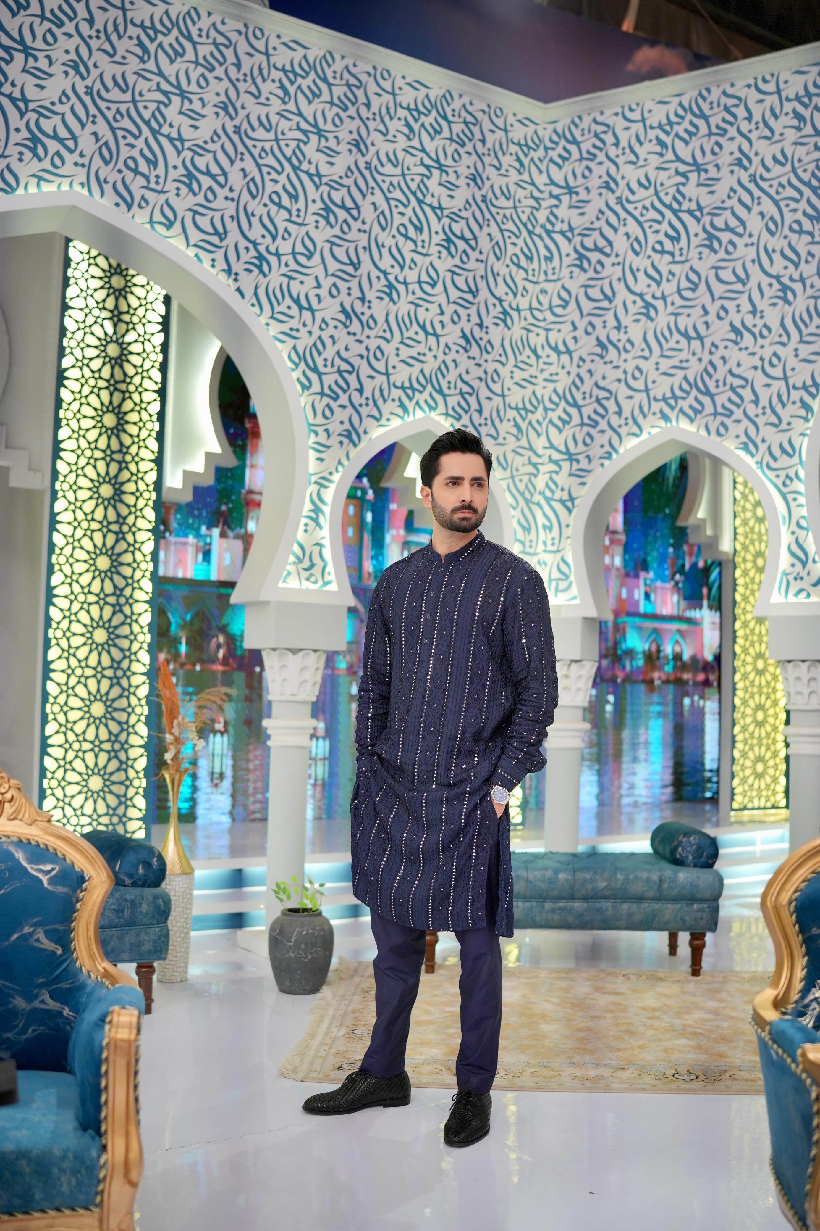 ED25 - Nevy Blue Embroidered Kurta Pajama