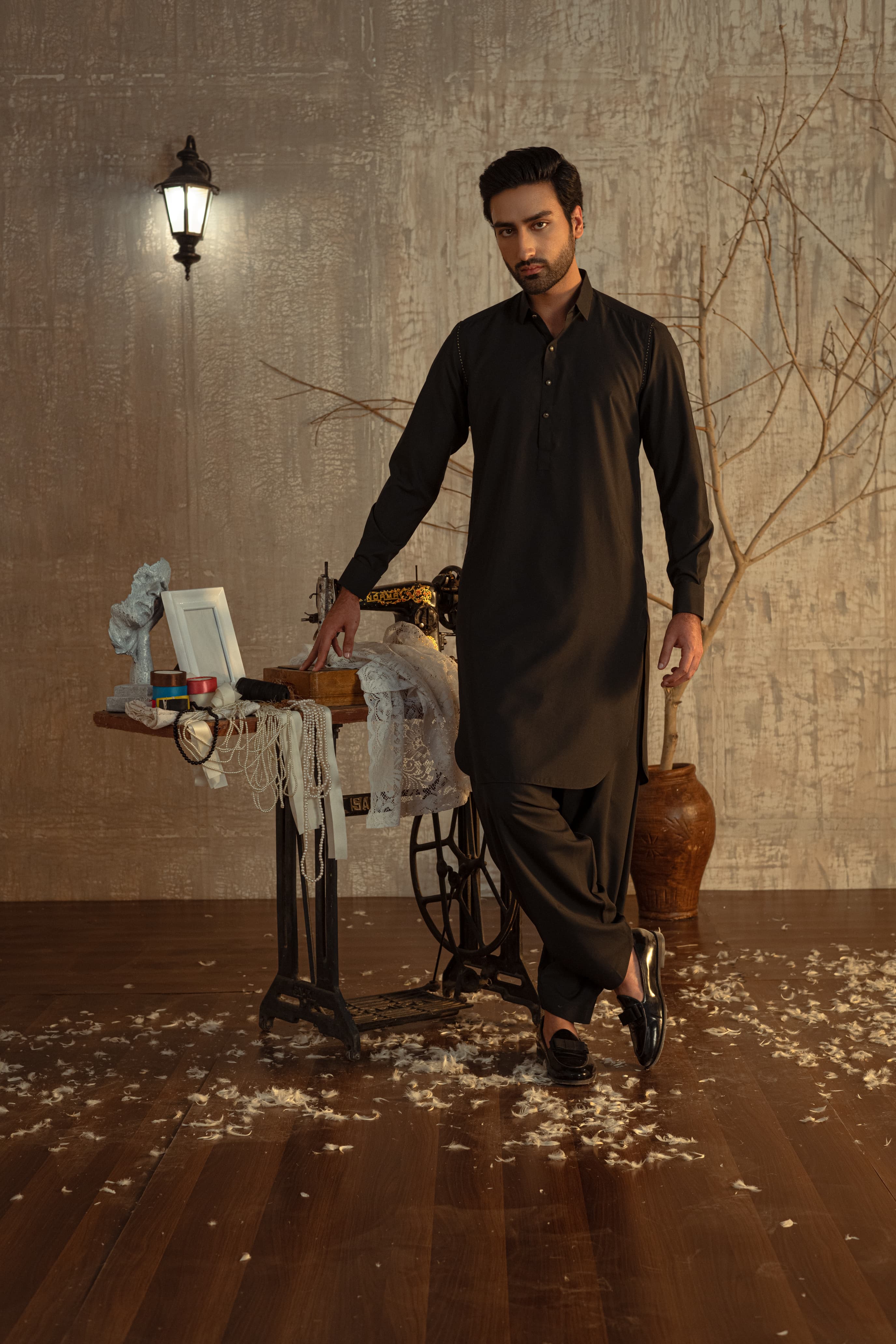 Bahisht - Black Kurta pajama