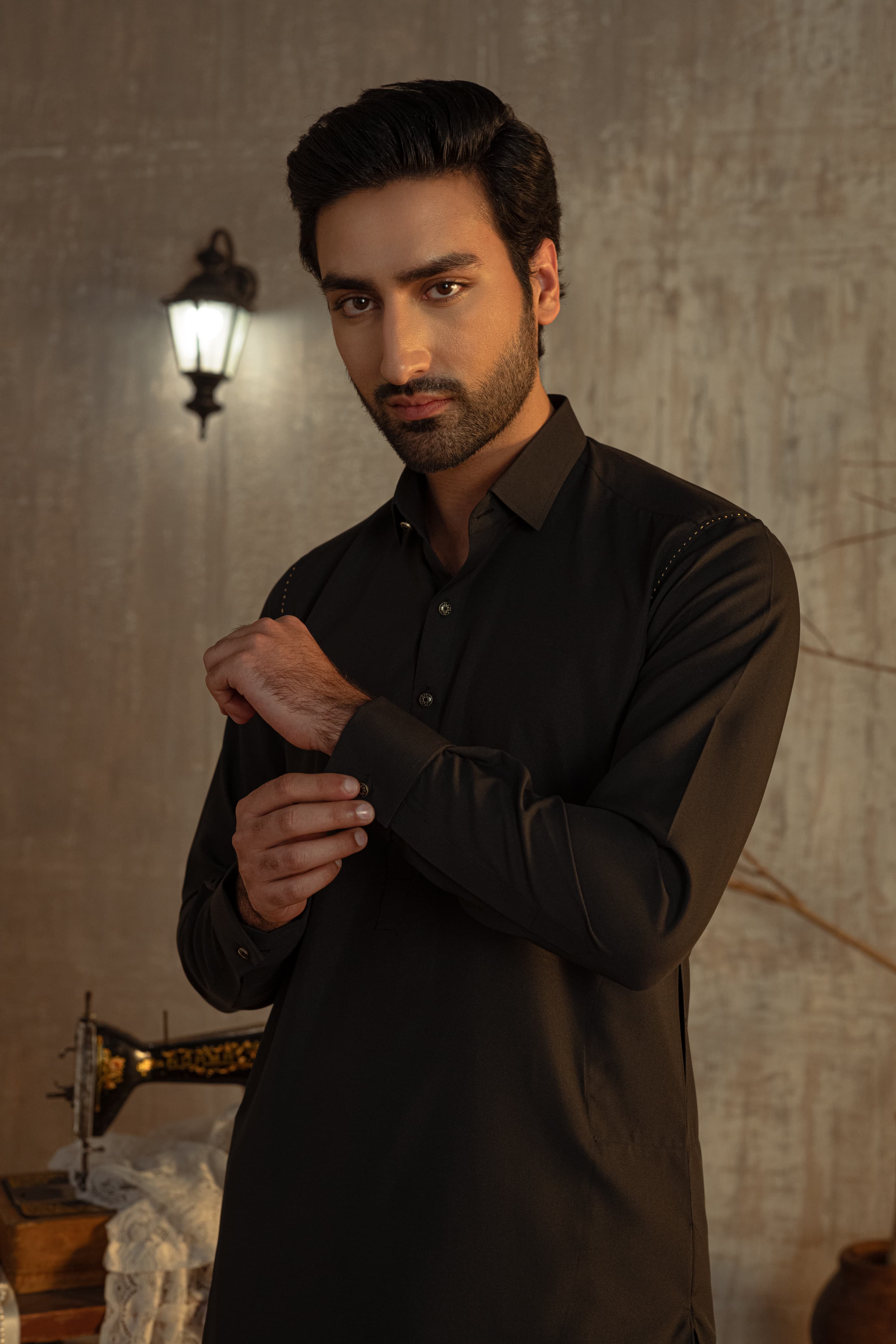 Bahisht - Black Kurta pajama
