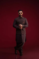 Dark Brown Slub Waistcoat