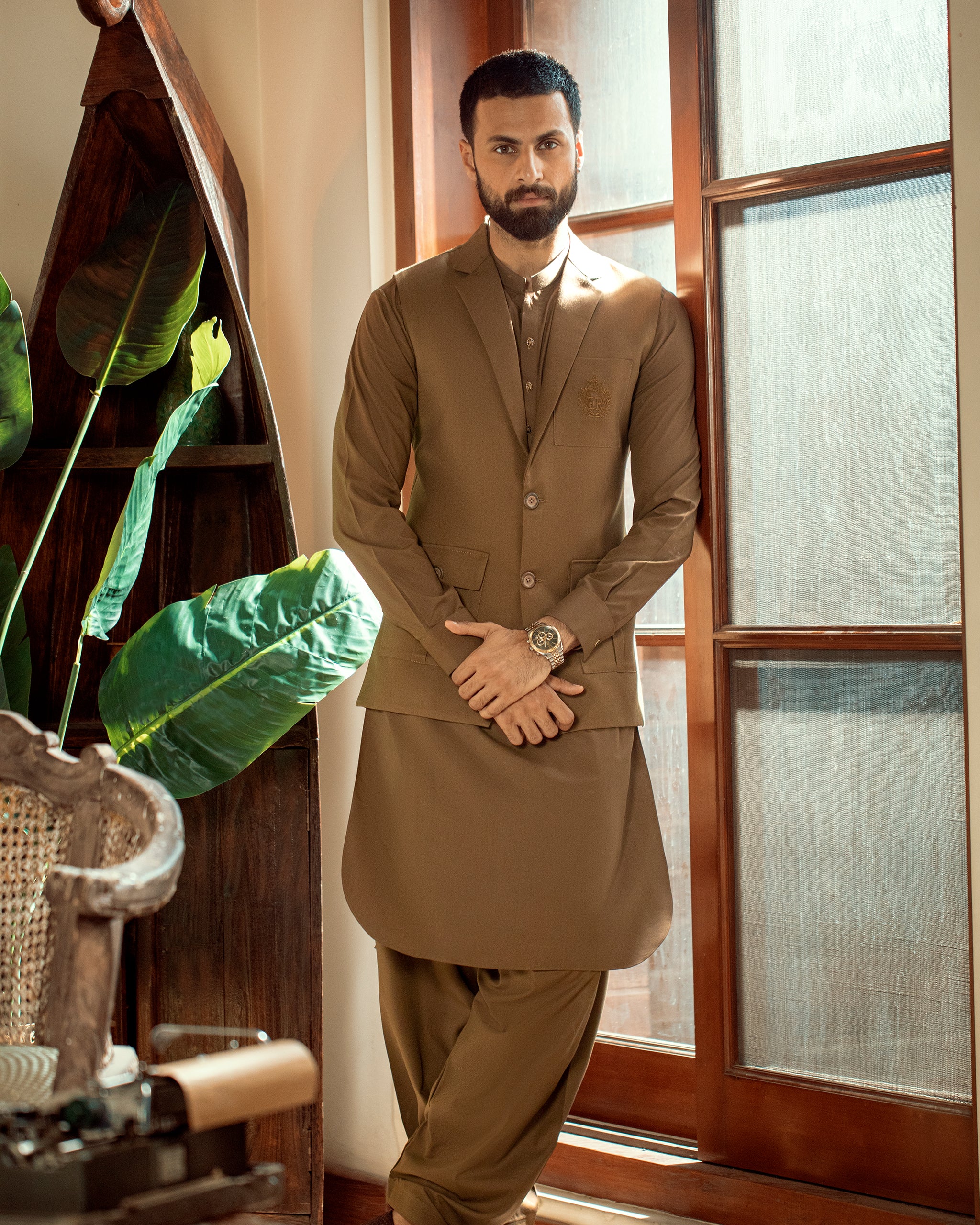 Dadu Ka Ghar - Waistcoat with Kameez Shalwar - 08