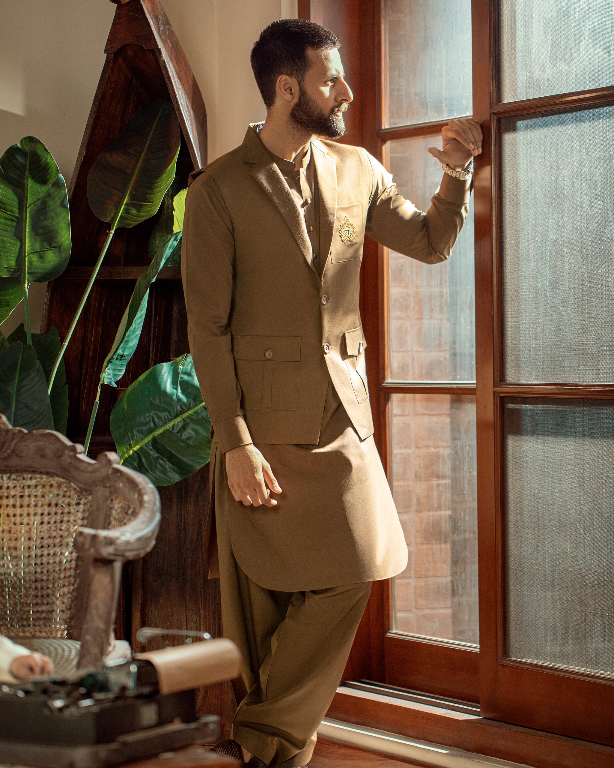 Dadu Ka Ghar - Waistcoat with Kameez Shalwar - 08