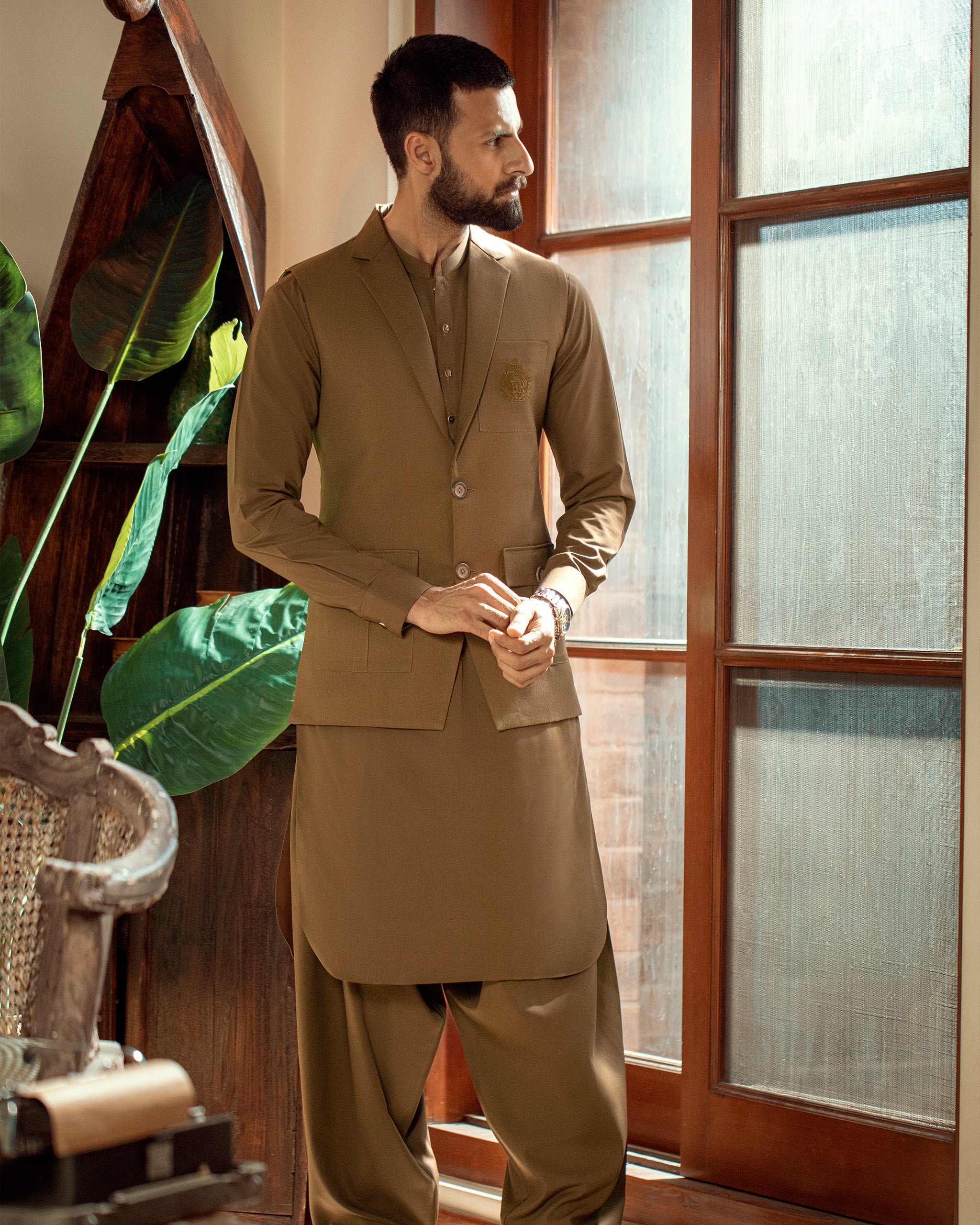 Dadu Ka Ghar - Waistcoat with Kameez Shalwar - 08