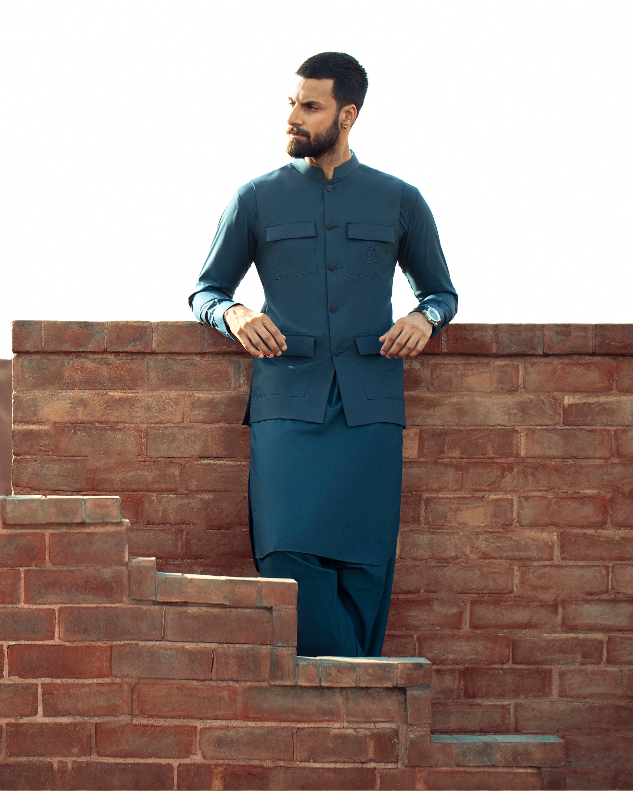 Dadu Ka Ghar - Waistcoat with Kameez Shalwar - 10