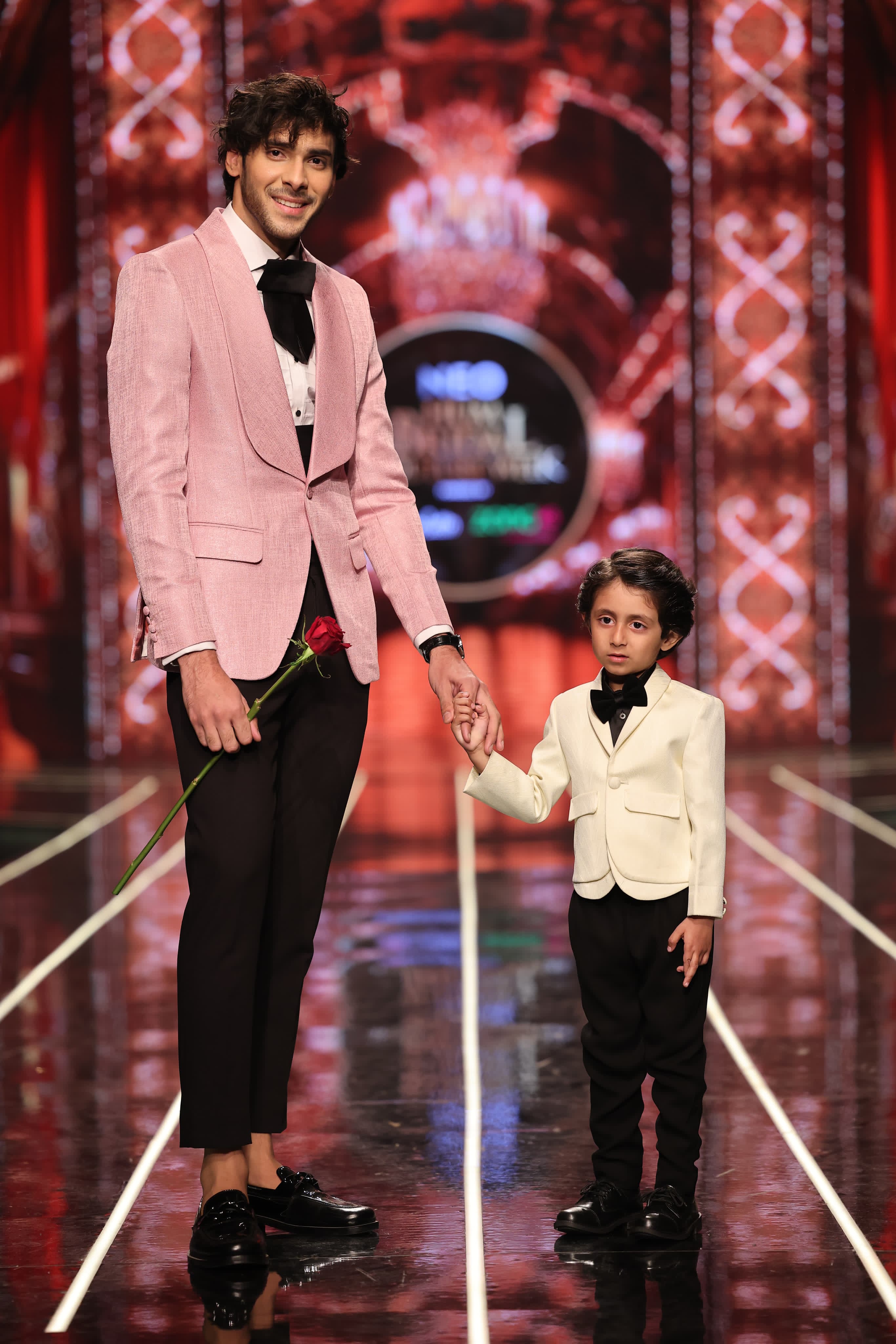 Bangla Bazaar | Salmon Pink Tuxedo Suit