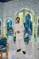 ED25 - Linen Flapper Kurta Pajama with Waistcoat