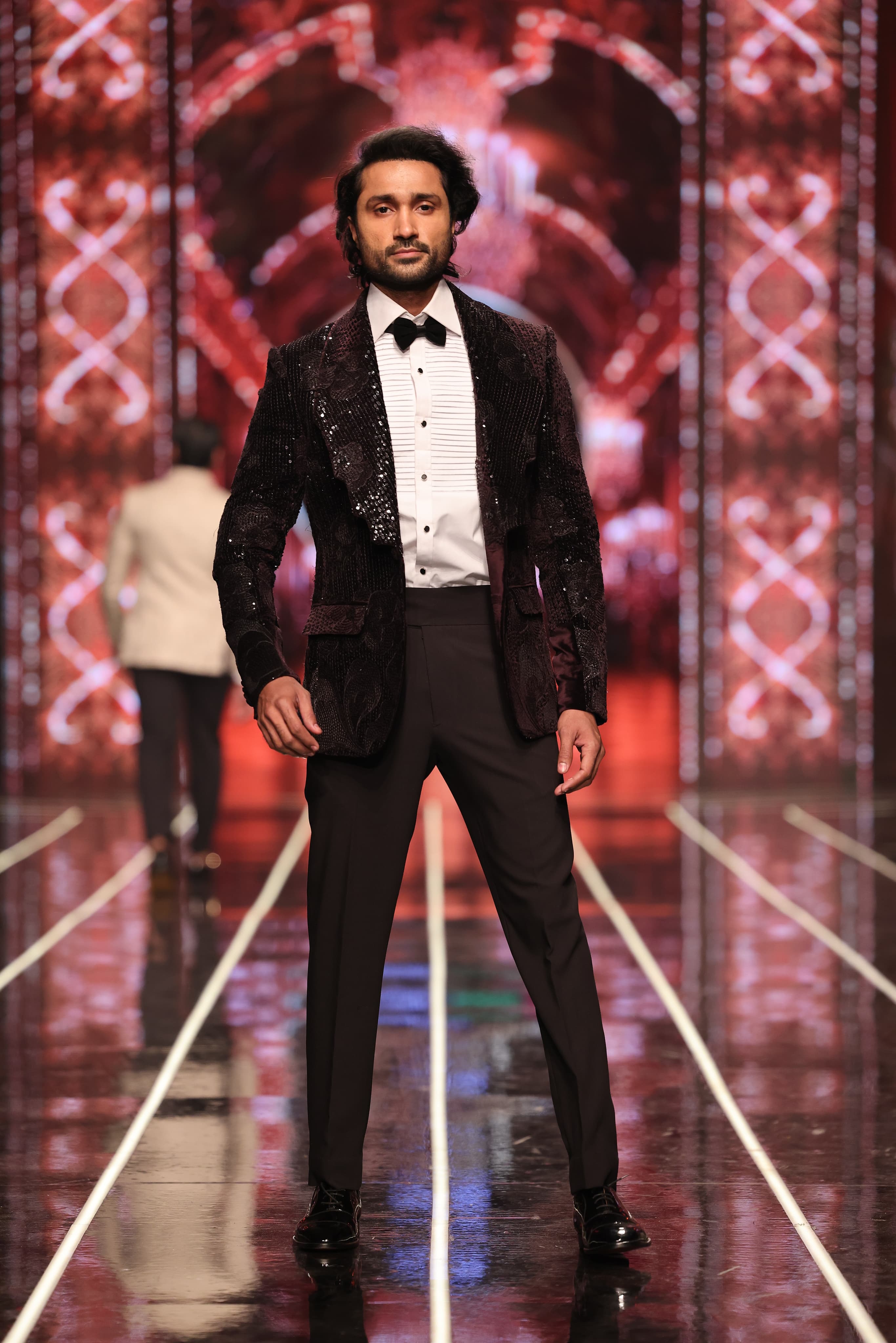 Bangla Bazaar | black embellished tuxedo suit