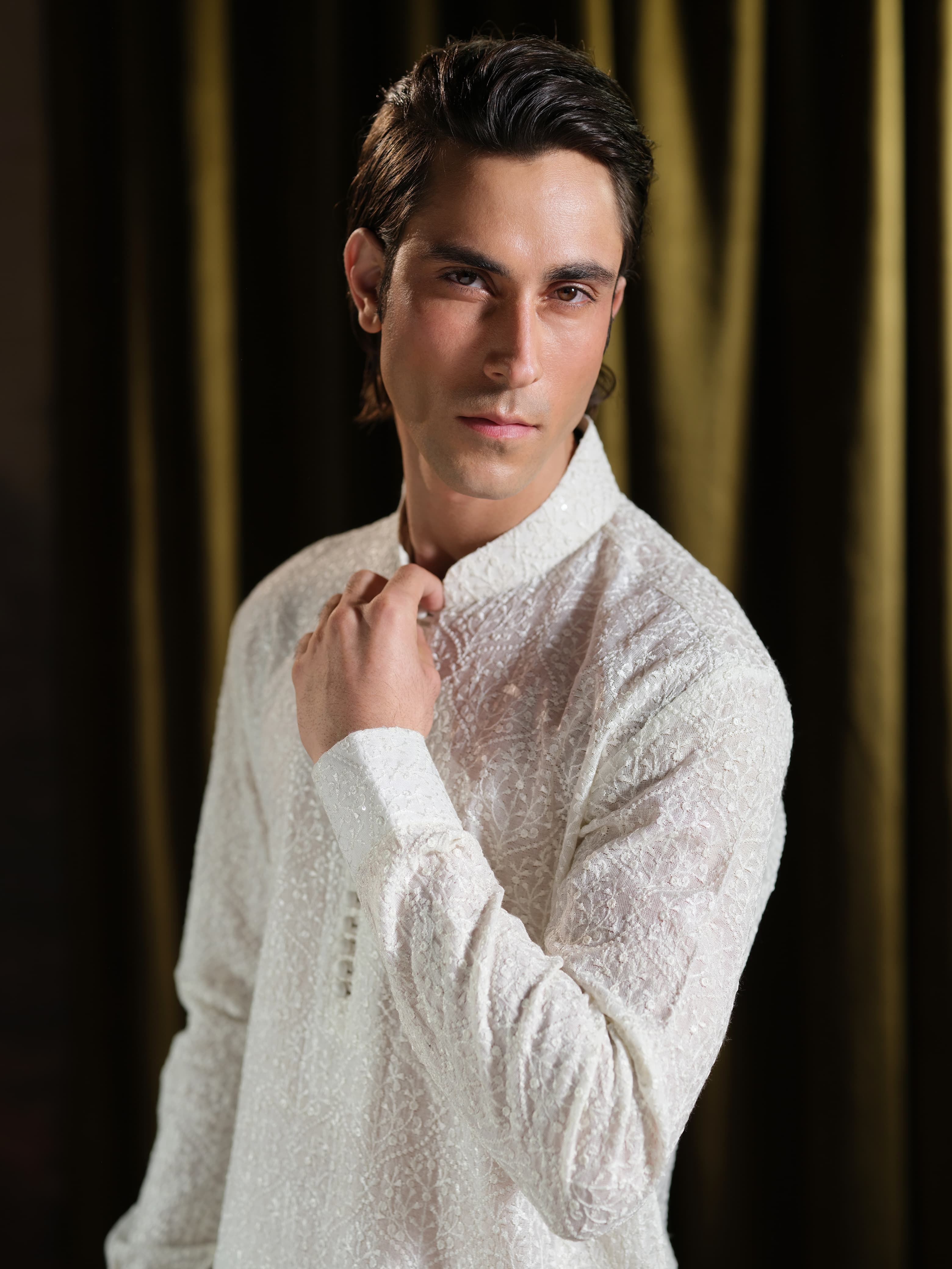 Musarrat - White Embroidered Kurta Pajama