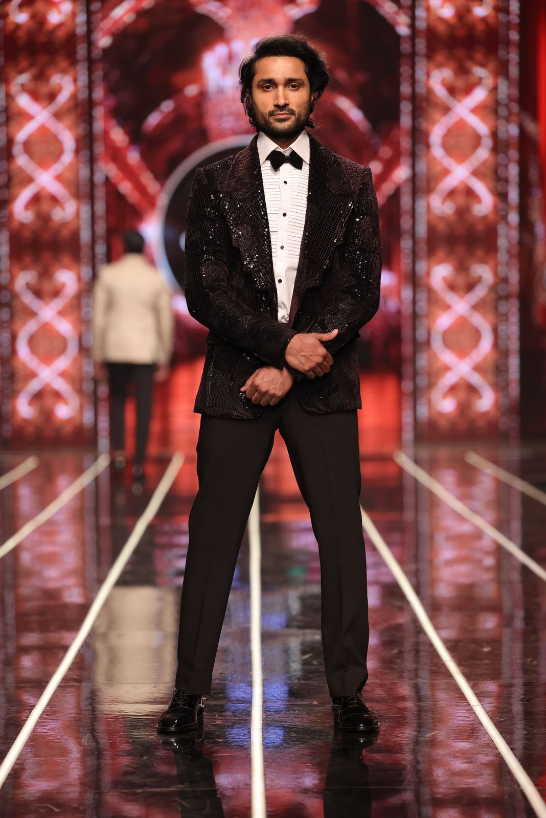 Bangla Bazaar | black embellished tuxedo suit