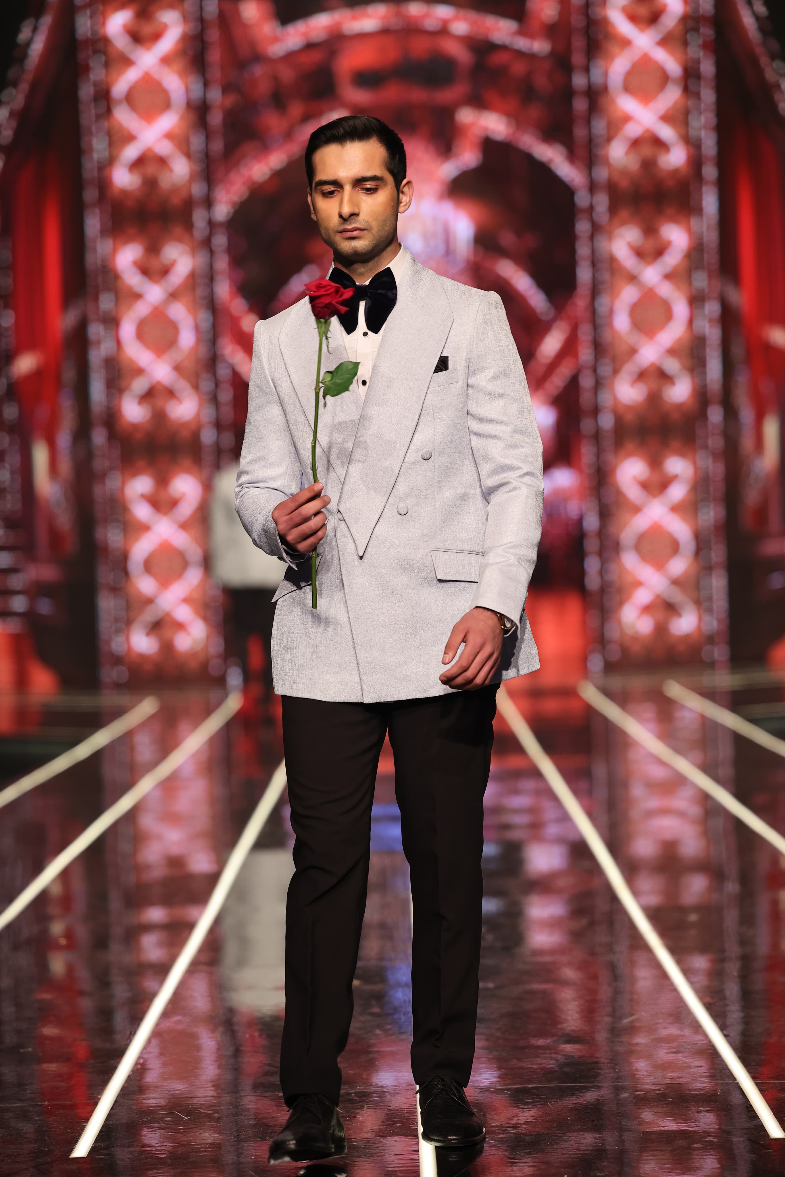 Bangla bazaar | Ice blue double breasted tuxedo suit