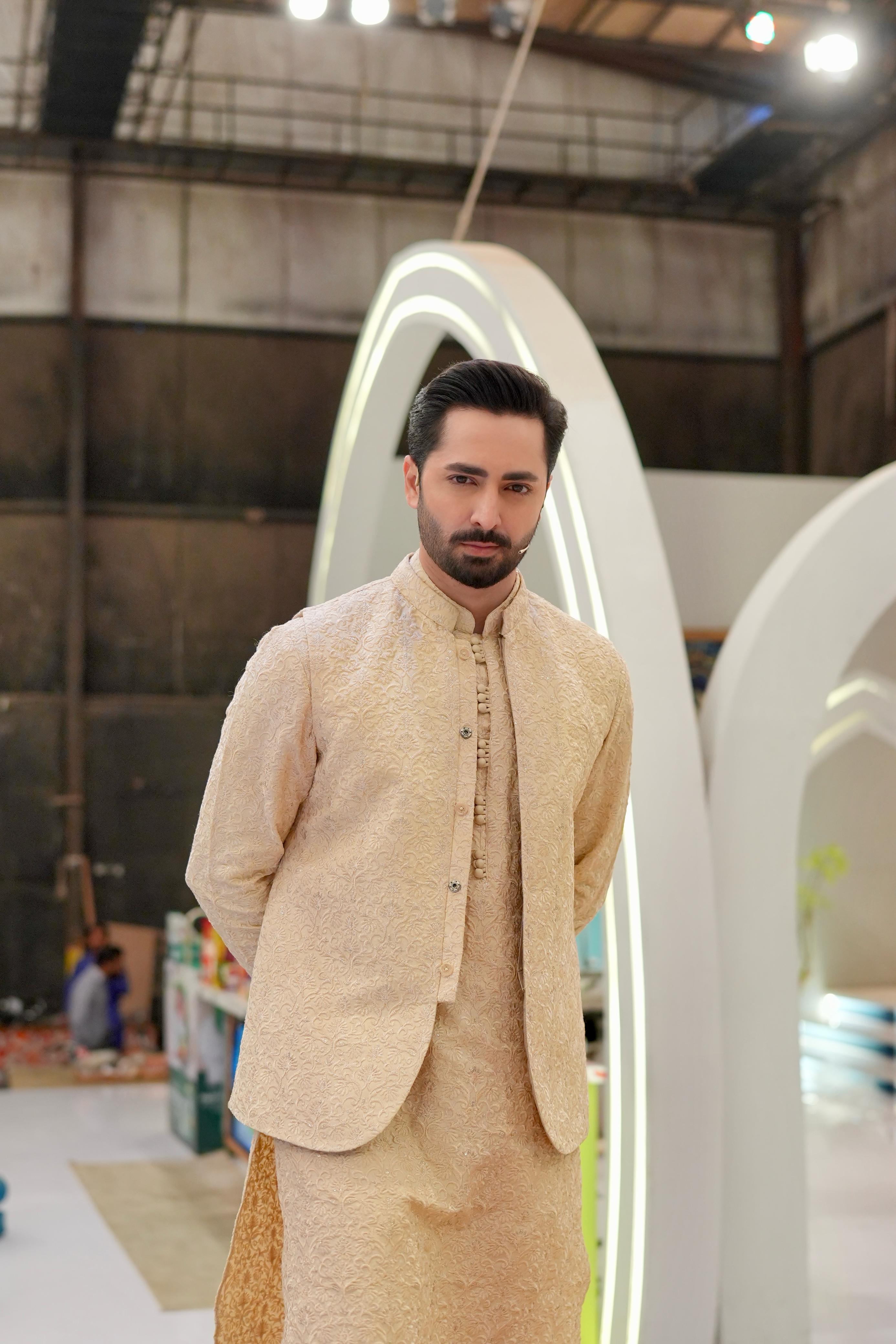 ED25 - Beige Embroidered Kurta Pajama