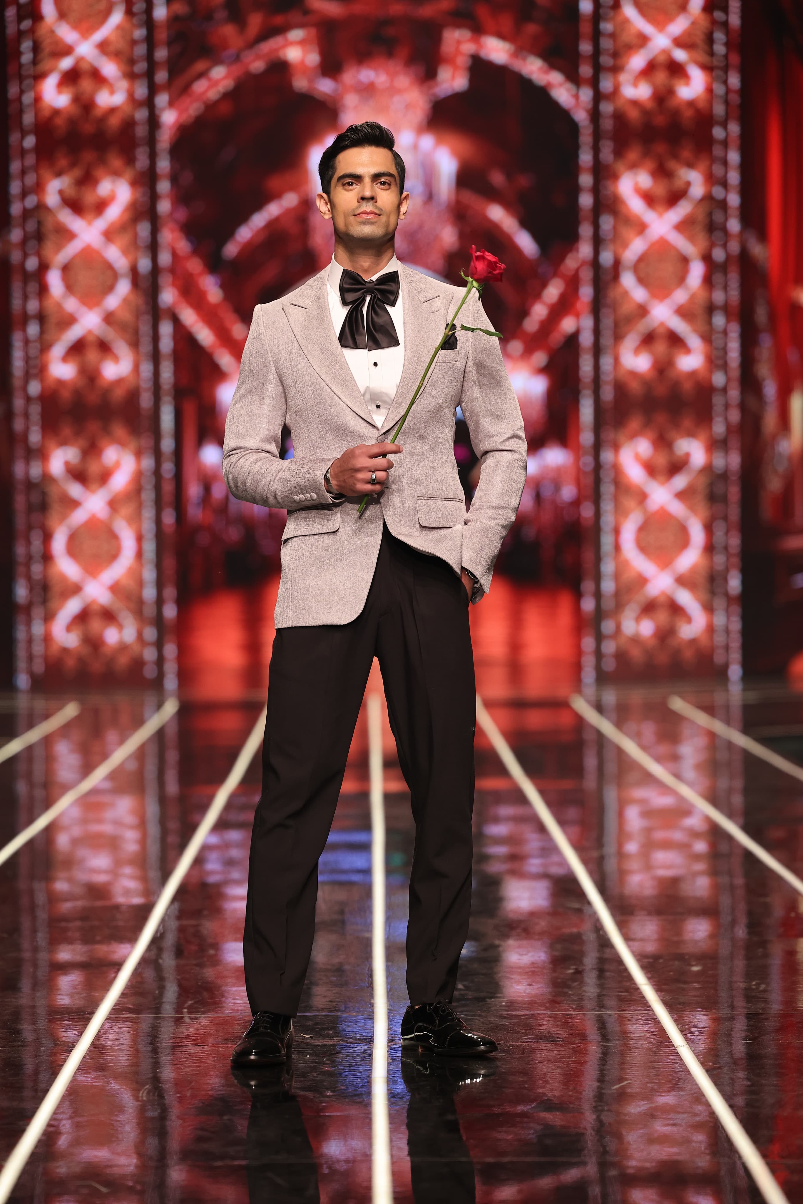 Bangla Bazaar | Fog Grey Tuxedo Suit